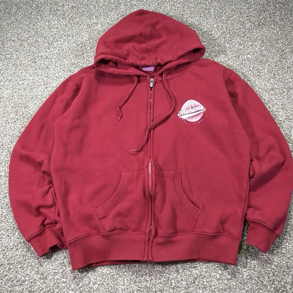 Vintage University Of Alabama ZIPUP Hoodie Women's Size Medium Essentials